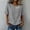 Gray, variant on YHAJDS Women's T Shirts Solid Color Round Neck Short Sleeve Chinese Button Loose Linen Cotton Top