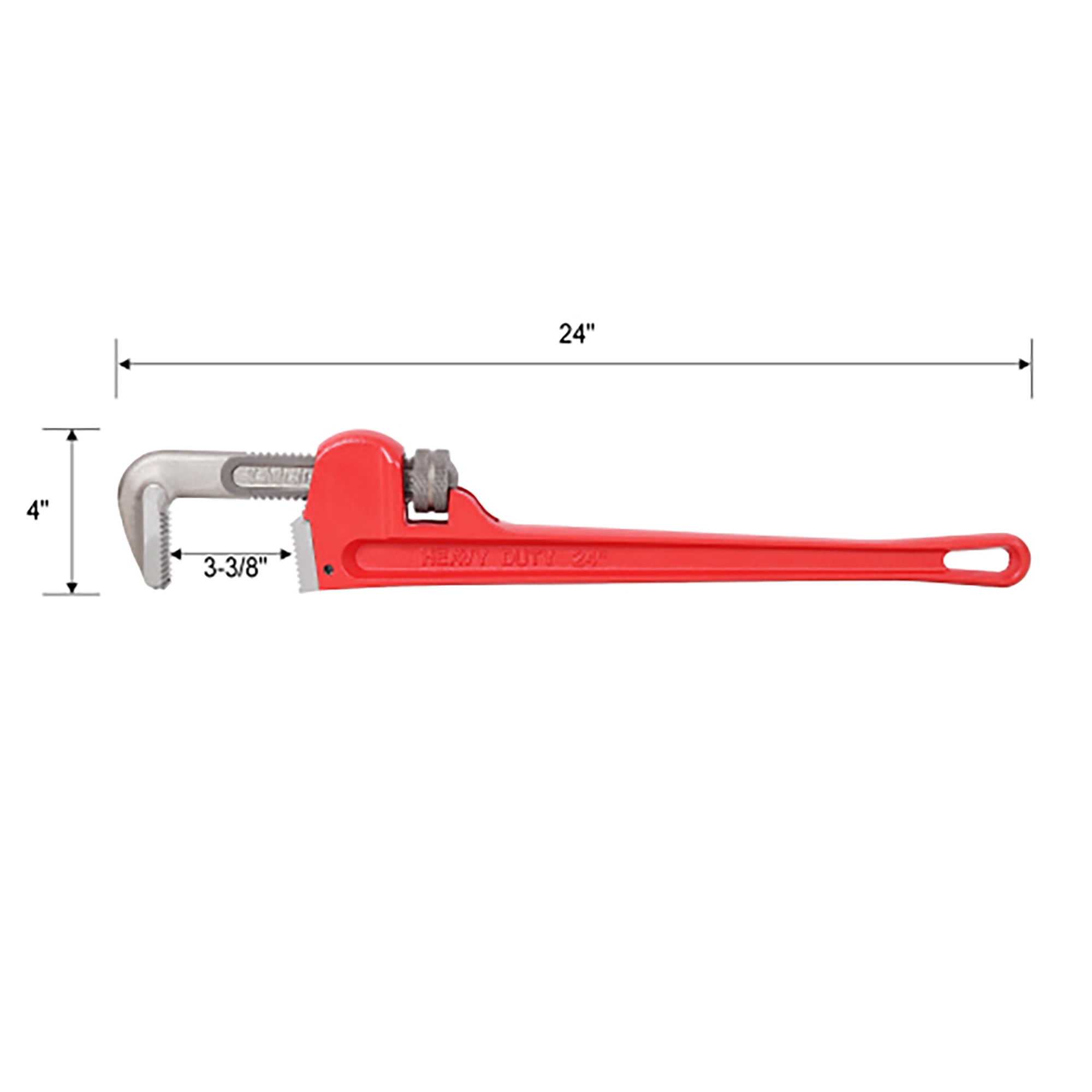 Elleree Pipe Wrench Adjustable,4-Piece set 24",14",10"inch Alloy Steel Linear Nuts Tube Spanner for Plumbing