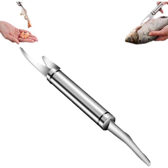 Shiogb Stainless Steel Deveining Tool, Efficient Peeler and Tool Portable Cleaner for Easy Shrimp Deveining and Cleaning