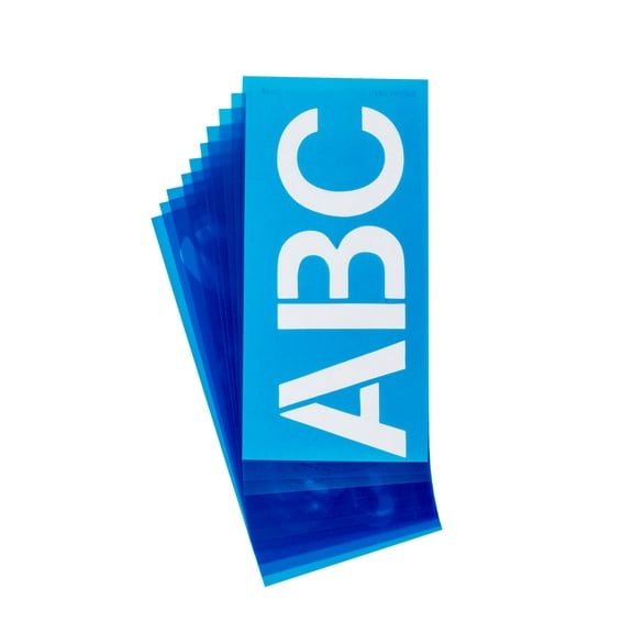 Westcott Plastic Die-Cut Capital Letter Stencil, 3 in, Clear Blue