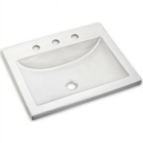 American Standard 0643.008 21" Drop-In Bathroom Sink - White