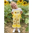 thumbnail image 6 of Cenuakty ﻿Little Girls 12M 18M 2T 3T 4T 5T Overalls Adorable Watermelon Flower Embroidery Sleeveless Square Collar Plaid Bell Bottoms Jumpsuit, 6 of 9