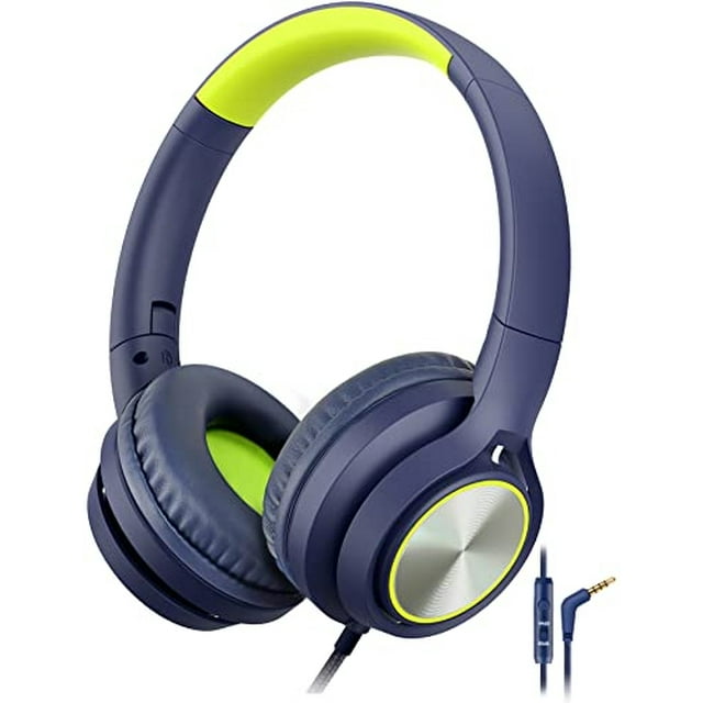 Cascos infantiles con micrófono, cableados, para niños y niñas. 85dB/94dB. Escolar/ viajes/iPad/celular