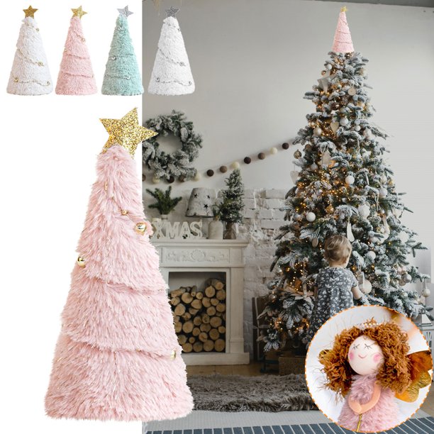 Fiudx Adorno para Árbol de Navidad, Colgante de Papá Noel Hecho a Mano, Ambiente Festivo, Acogedor para El Hogar, Decoración de Mesa y Estante, Regalo Familiar, Fácil de Instalar, Tamaño 30 Cm