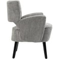 thumbnail image 4 of Olela Accent Chair Armchair, Modern Fabric Living Room Chair Reading Single Sofa Chairs with Solid Wood Legs for Bedroom Office Waiting Room (Grey, 1 Pc), 4 of 12