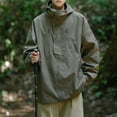 thumbnail image 2 of Siilsaa Light Jacket Long Sleev Shirt Jacket Zip Up Coat with Hoodie Green,2XL, 2 of 5