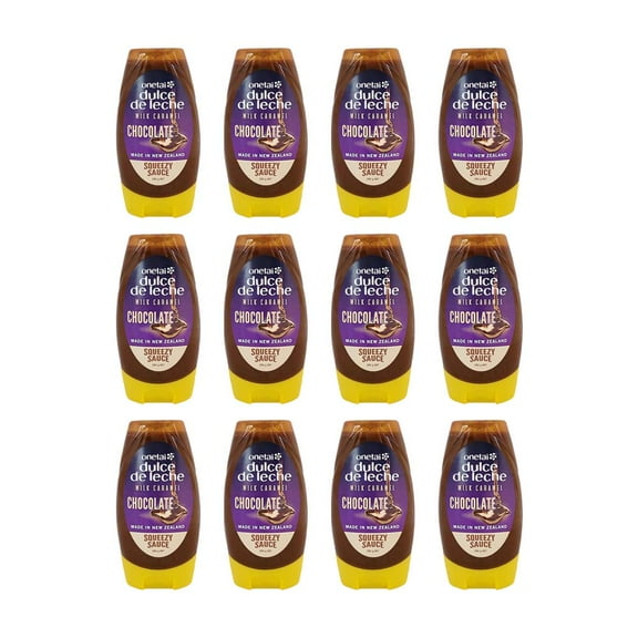 Pack-12 Squeezy Onetai, Milk Caramel Chocolate Spread/Sauce 280 Grams