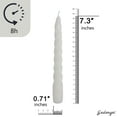thumbnail image 2 of XINAOBAOLUO 7.3 inch Unscented Candles White Taper Candles Dripless Candle Sticks Smokeless Candles Pack of 2, 2 of 6
