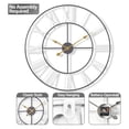 thumbnail image 4 of DaiZuY Large Wall Clock for Living Room Decor, (60CM) 24 Inch Wall Clock Decorative, Metal Analog Numeral Wall Clock Modern Wall Clocks - Large Clock Home Decor (White), 4 of 8