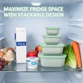 thumbnail image 4 of Koomade 4 Pack Plastic Food Storage Container Stackable Kitchen Bowls Lunch Boxes, 4 of 8