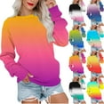 thumbnail image 4 of Kiplyki Fall Sweatshirt for Women Round Neck Long Sleeve Print Sweatshirt Tops Blouse, 4 of 4