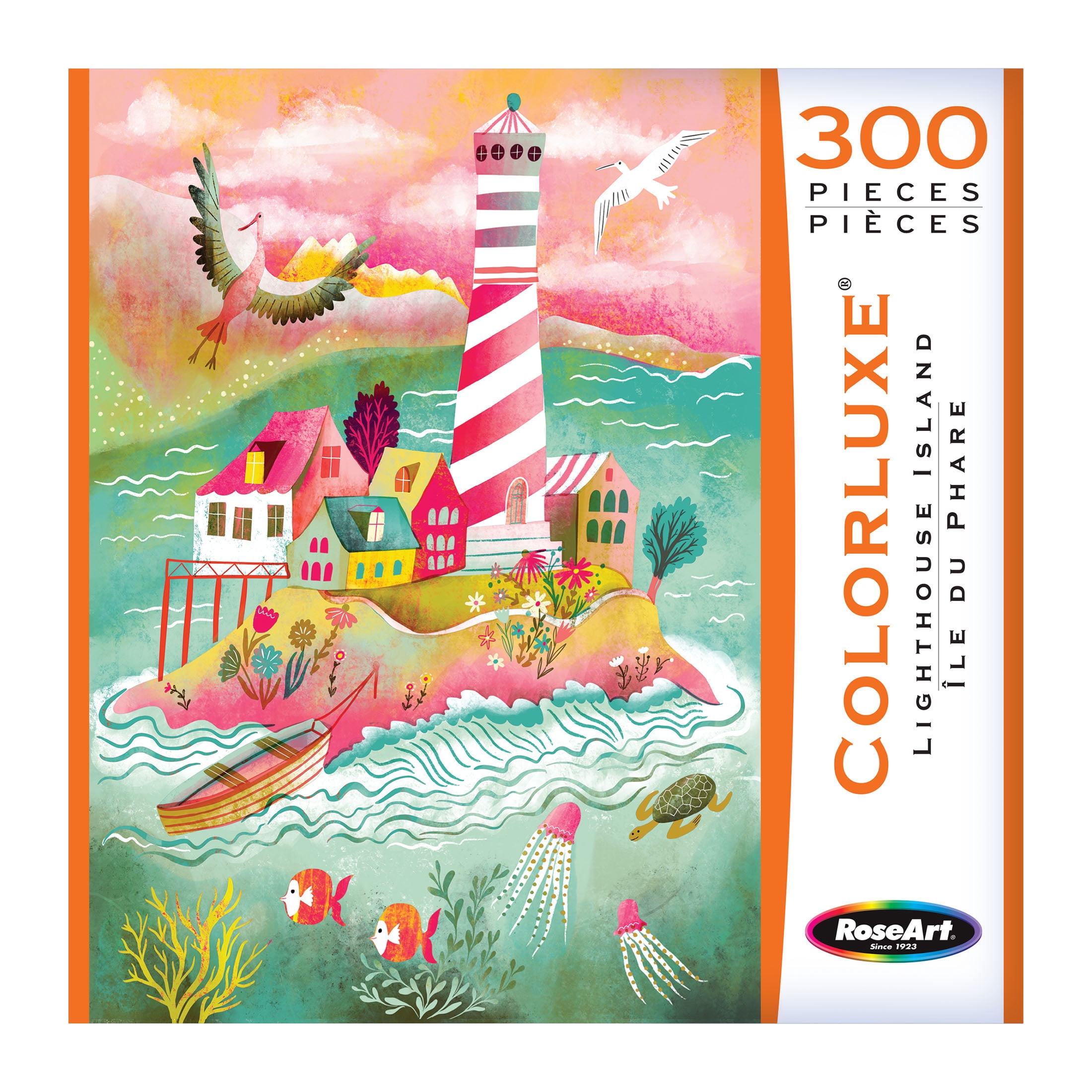 RoseArt Colorluxe 300-Piece Lighthouse Island Adult Interlocking Jigsaw Puzzle