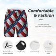 thumbnail image 3 of Mens North Carolina Flag 2 in 1 Quick Dry Swim Trunks with Compression Liner Beach Shorts, 3 of 6