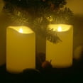 thumbnail image 3 of 2 Pack 6” x4" Waterproof Outdoor Flameless Candles with Timer Large Battery Operated Electric LED Pillar Candle Suit for Gift Home Décor Party Wedding Supplies Garden Halloween Christmas Decoration, 3 of 5