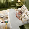 thumbnail image 5 of Manfei Mallard Duck Pattern 7pcs Queen Bedding,Rustic Cabin Bedding Comforter Set Queen,Light Gray Reversible, 5 of 7