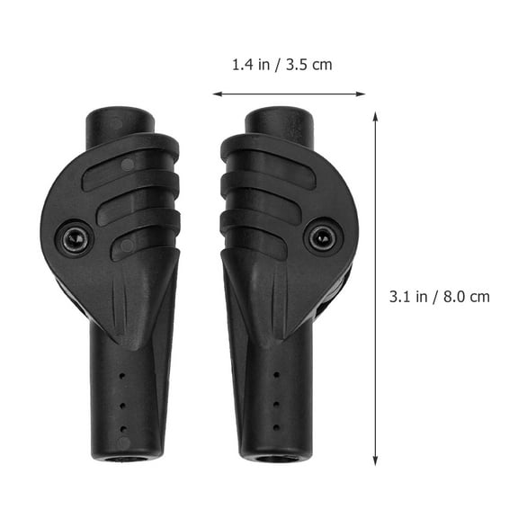 Milisten Tent Support Pole Tent Support Rod Connectors Black 2Pcs