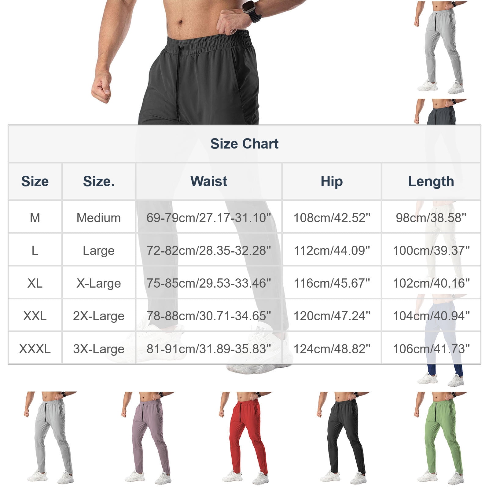 Men's Thin Loose Fit Beach Pants Cargo Pants Joggers Bottoms Elastic Waist Drawstring Quick-Dry Lightweight for Surfing Swimming Outdoor Casual Daily Wear Comfortable Fit