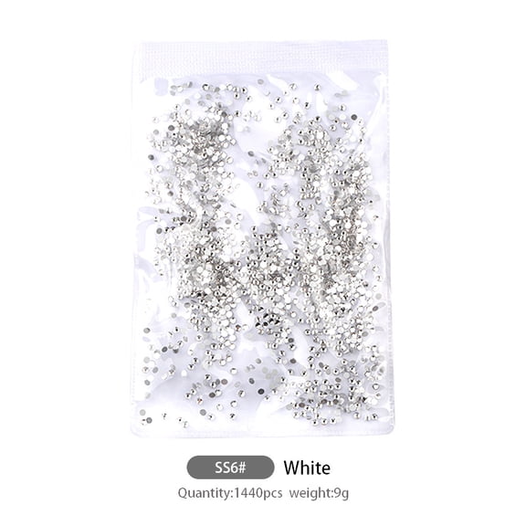 Makartt Nail Art Rhinestones 1400pcs Sliver Nail Gems Rhinestones Gems for Nail Art Craft