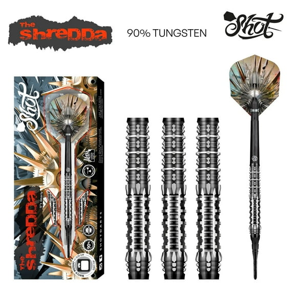 Shot Gnarly Shredda Soft Tip Dart Set-90% Tungsten-20gm