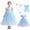 B, variant on Girls’ Royal Blue Lace Princess Costume Dreamy Fairy Tale Fancy Dress for Halloween, Birthday & Party
