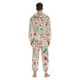 thumbnail image 4 of FORMRS Onesies Pajama for Adults Unisex Hoodie Winter Jumpsuit One Piece Sleepwear, Sizes S-2XL, Watercolor Leaves, 4 of 7
