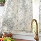 thumbnail image 4 of Cortinas Jinchan con estampado floral de lino azul, 90 x 60 cm, 2 paneles, 4 of 9