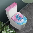 thumbnail image 2 of HELLHERO Whale Adjustable Toilet Lid Covers & Easy Care Universal Fits All Toilet Shapes with 2-Piece Round Toilet Lid Dust Cover, 2 of 5