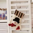 thumbnail image 3 of Bewildely Navidad calcetín chimenea pared interior árbol de Navidad colgante pelusas fiesta atmósferas Festival Año Nuevo decoración bolsa Kits de decoración para fiestas Muñeco de nieve tipo 1 Bewildely HA069817-02B, 3 of 6
