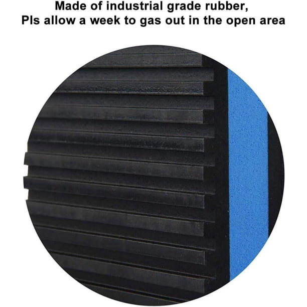 5.9x5.9x0.9In Anti-Vibration Pads,Set of 4 Ribbed Rubber Anti Vibration Pads  for Heavy Duty Equipments,Blue Damping Mats for Conditioner - Walmart  Business Supplies