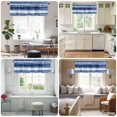 thumbnail image 6 of Blue Abstract Waves Valances for Windows, Rod Pocket Kitchen Valance Curtains - Soft & Washable Small Window Treatment for Living Room, Bathroom, Stripes Watercolor Gradient 42x12inch, 1 Panel, 6 of 9