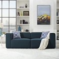 thumbnail image 2 of Modern Contemporary Urban Design Living Room Lounge Club Lobby Sofa Set, Fabric, Blue, 2 of 4