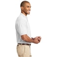 thumbnail image 3 of Port Authority K420 Mens Heavyweight Cotton Pique Polo T-Shirt, White - 4XL, 3 of 6