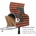 thumbnail image 3 of Vintage American Flag Rustic Stars White Red Stripes Mail Box Cover Magnetic Anti-UV 100% Polyester Standard Size 18" X 21" Oxford Garden,Postbox Letterbox Cover, 3 of 6