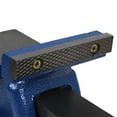 thumbnail image 4 of Heavy Duty Bench Vise With Enhanced Grip, Ductile Iron For Multifunctional Use, Features Mount Holes And Roll-formed Screw Threads, Swivels And Locks (4", Chrome Plated), 4 of 5