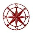 thumbnail image 3 of 20 Inch Diameter Distressed Red Finish Metal Compass Rose Wall Hanging, 3 of 3
