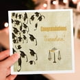 thumbnail image 7 of 3drose, Graduation Caps Falling, Gold, Brown, Beige, Congratulation Grandson, 6 Greeting Cards with Envelopes, 7 of 7