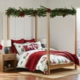 thumbnail image 3 of Levtex Home - Cross Stitch Velvet Red Quilt Set - King Quilt + Two King Pillow Shams - Cross Stitched Pattern - Quilt Size (106x92in.) and Pillow Sham Size (36x20in. ) - Reversible, 3 of 7