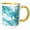 Yellow/White, variant on 3drose, Deep Aqua Angel Art, 11oz Two-tone Black Mug