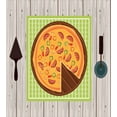 thumbnail image 3 of Ambesonne Italy Duvet Cover Set, Cartoon Pizza on Wooden Table, 2-Calking, Pale Eggshell and Multicolor, 3 of 7