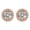 3-Rose Gold-Halo, variant on MomentWish 1 Carat Moissanite Stud Earrings for Women Sterling Silver Earrings Anniversary Birthday Christmas Mother's Day Gift for Her