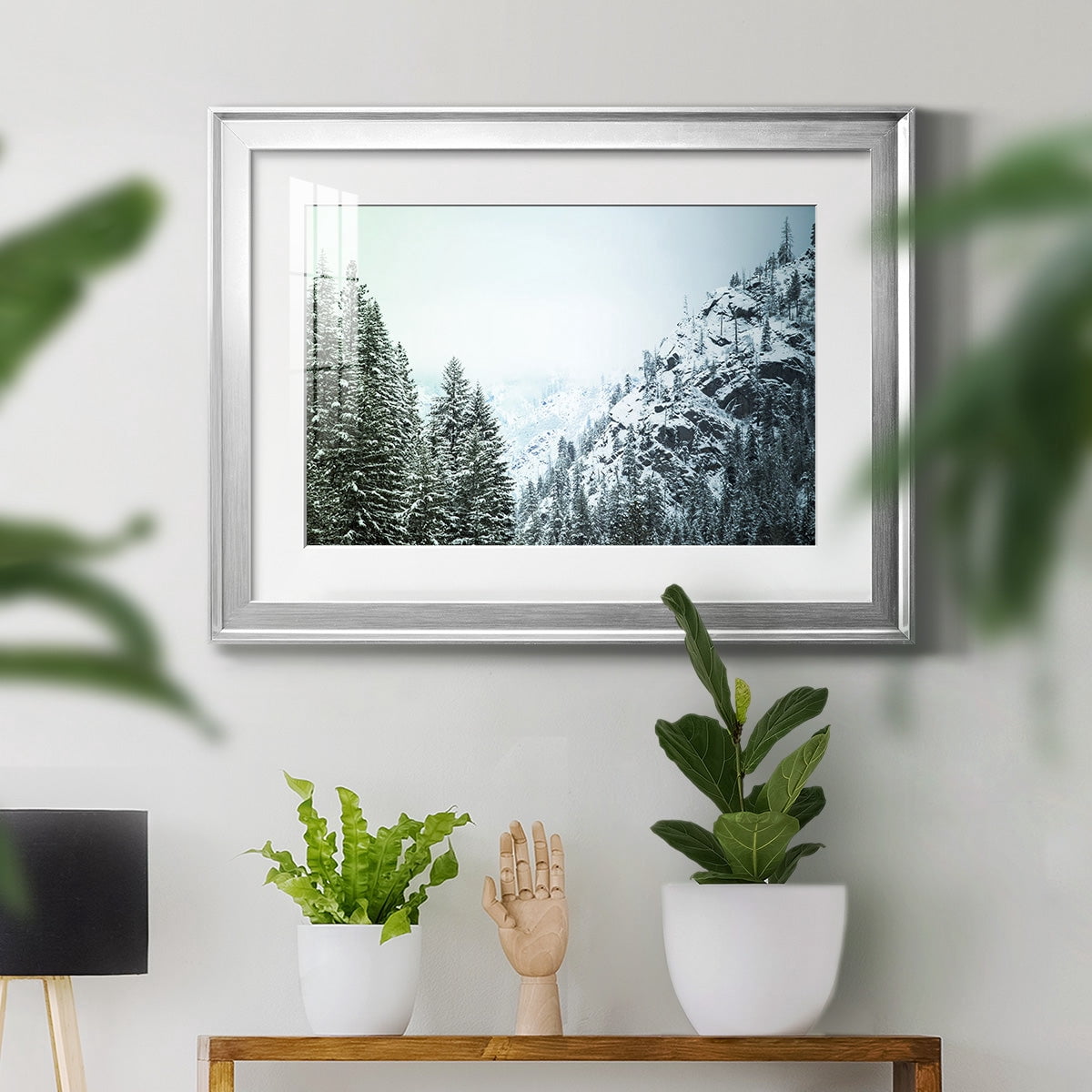 Snowfall in Cascadia II V1 Premium Framed Print - Ready to Hang