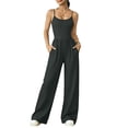 thumbnail image 2 of YanHoo Jumpsuits for Women Sleeveless Camisole Wide Leg Pants Rompers Spaghetti Straps One Piece Jumpsuit with Pockets, 2 of 7