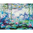 thumbnail image 3 of Monet, Claude 18x15 Black Modern Framed Museum Art Print Titled - Waterlilies, 3 of 5