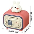 thumbnail image 3 of Gallickan Cute Piggy Bank for Kids, Money Saving Box, Toys for 5 6 7 8 9 10 Year Old Girl Birthday Gifts - Cash Box Saving Box with Fingerprint Password, Red, 3 of 7