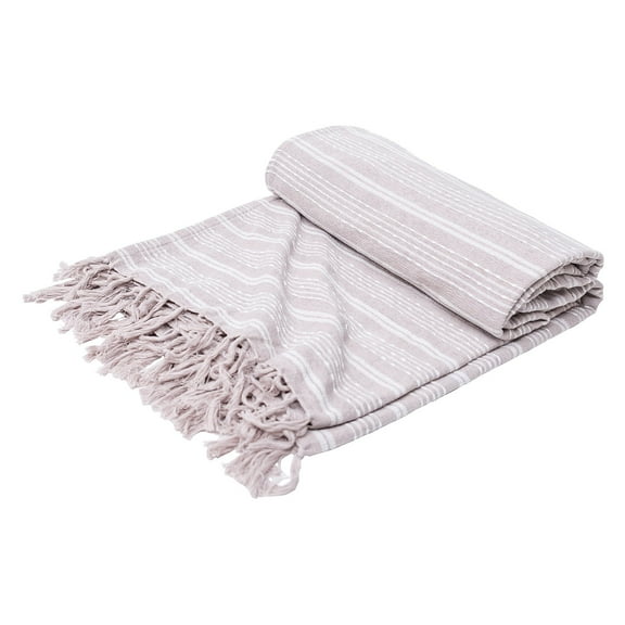 Chenille Stripe Bed Throw by Elisabeth York