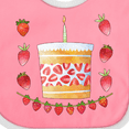 thumbnail image 4 of Inktastic Strawberry First Birthday Cake Boys or Girls Baby Bib, 4 of 4