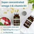 thumbnail image 2 of Igennus Advanced rTG Omega-3 IFOS Certified Wild Fish Oil & Vitamin D3, 1-a-Day, Fatty Acids EPA & DHA, Fast-Acting Triglyceride Form, Ultra Pure & Non-GMO, 60 Softgels, 2 of 10