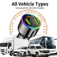 thumbnail image 5 of Car Charger Adapter, 4-Port 85W Fast Car Charger USB C, Cigarette Lighter Auto Charger Flush Compatible Samsung, Tablet, iPhone, iPad, LG, Automobile, Car Accessories for Women Men, 5 of 9