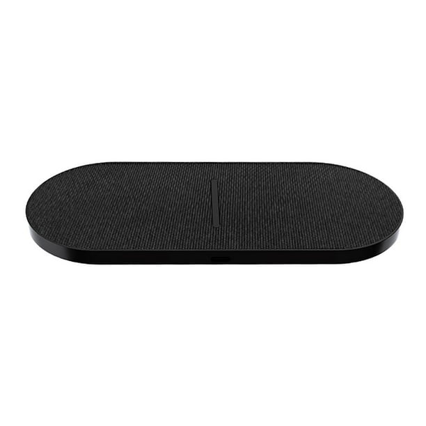 Cargador inalámbrico dual 2 en 1 de 10 W para iPhone 8, 11 y 12 XS Negro