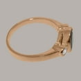 thumbnail image 4 of LBG British Made 14k Rose Gold Natural Sapphire & Diamond Womens Promise Ring - 33 size options - Size 10.75, 4 of 6